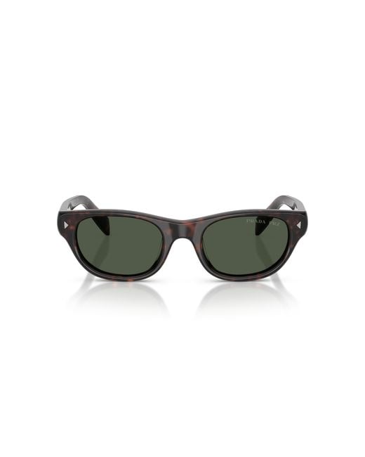 Prada Black Pr C08S 17N90V Sunglasses Acetate Cat Eye Polarized