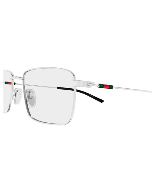 Gucci Black Gg2098O 001 Optical Frames Metal Transparent Squared for men