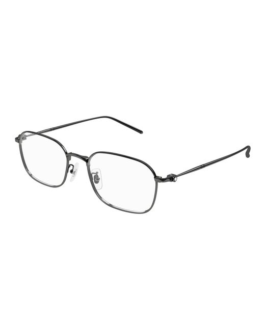 Montblanc Black Mb0414Oa 001 Optical Frames Titanium Transparent Squared for men
