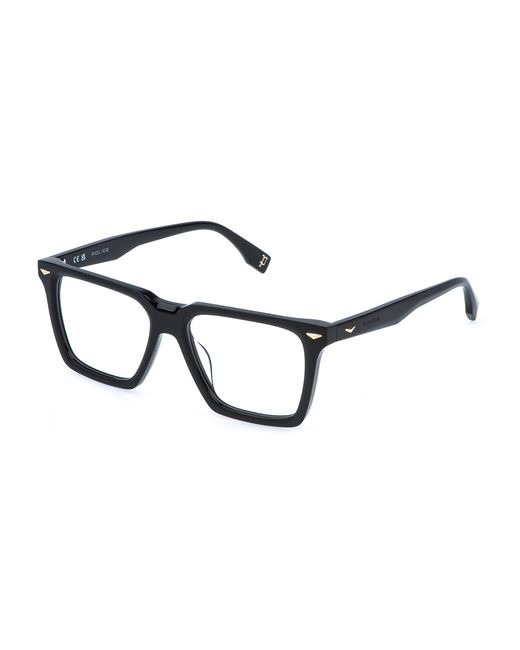 Police Black Vplr66 Supernova 8 700 Optical Frames Acetate Squared for men