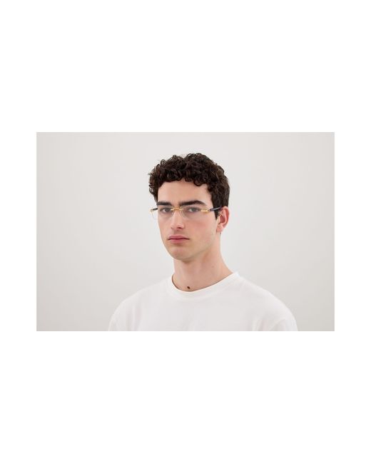 Gucci Black Gg1221O 005 Optical Frames Metal Transparent Squared for men