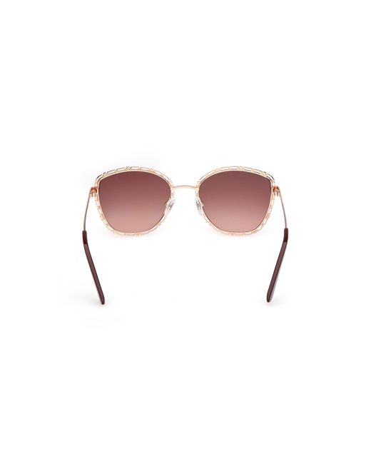 Guess Black Gu00297 28F Sunglasses Metal Round Normal