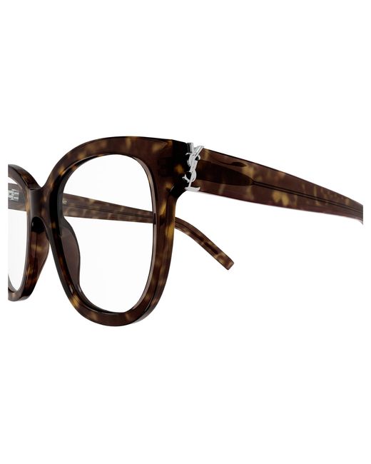Saint Laurent Black Sl M97 004 Optical Frames Acetate Transparent Squared