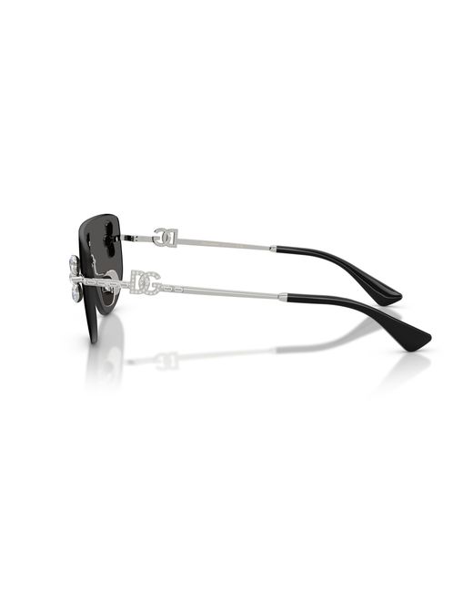 Dolce & Gabbana Black Dg2333B 05/87 Sunglasses Metal Squared Normal