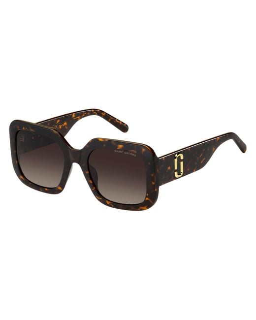 Marc Jacobs Black Marc 647/S 086/Ha Sunglasses Plastic Squared Shaded