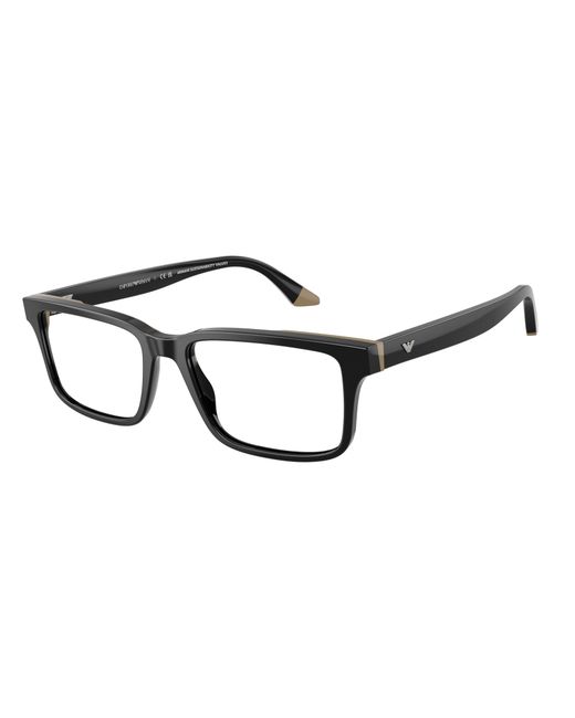 Emporio Armani Black Ea3269 6313 Optical Frames Acetate Squared Normal for men