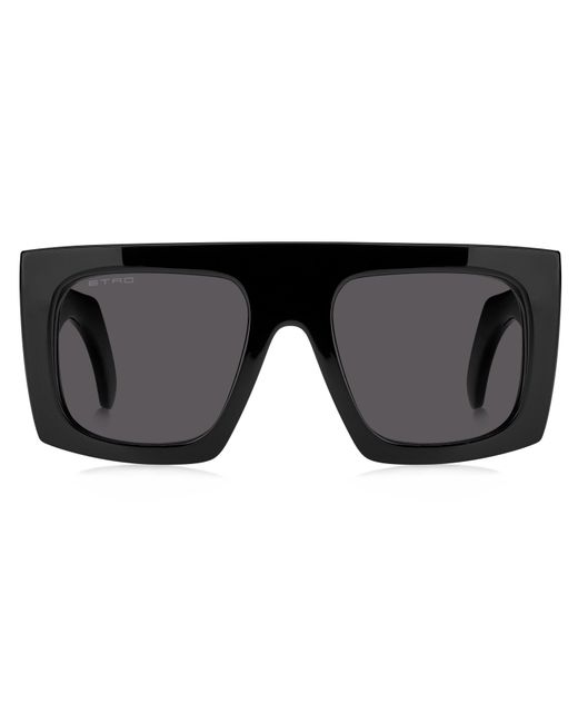 Etro Black Screen 807/Ir Sunglasses Plastic Squared Normal