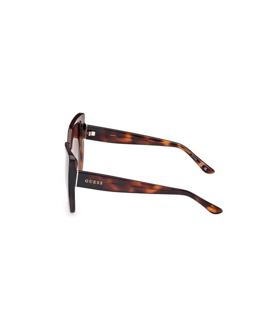 Guess Black Gu00154 52F Sunglasses Injected Geometric Normal