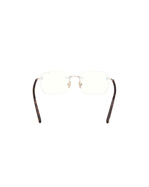 Tom Ford Black Ft5934-B 028 Optical Frames Metal Squared Normal for men