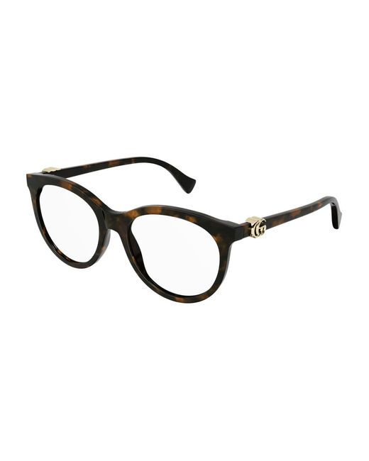Gucci Black Gg1074O 005 Optical Frames Acetate Transparent Cat Eye