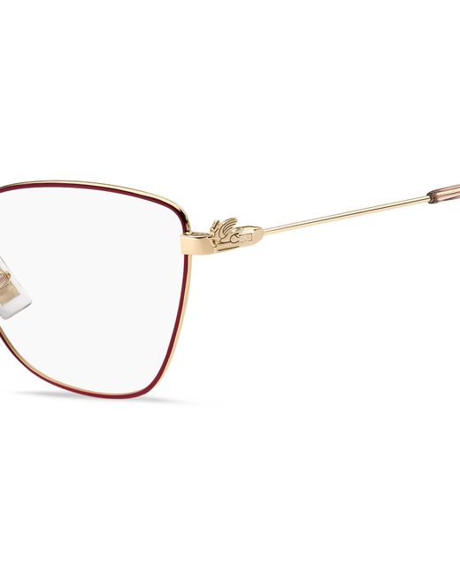 Etro Black 0023 6K3 Optical Frames Metal Cat Eye