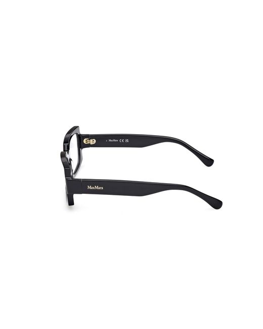 Max Mara Black Mm5189 098 Optical Frames Acetate Squared Normal