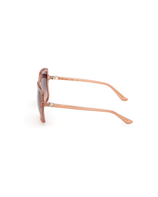 Guess Black Gu00280 44B Sunglasses Injected Smoke Squared Normal