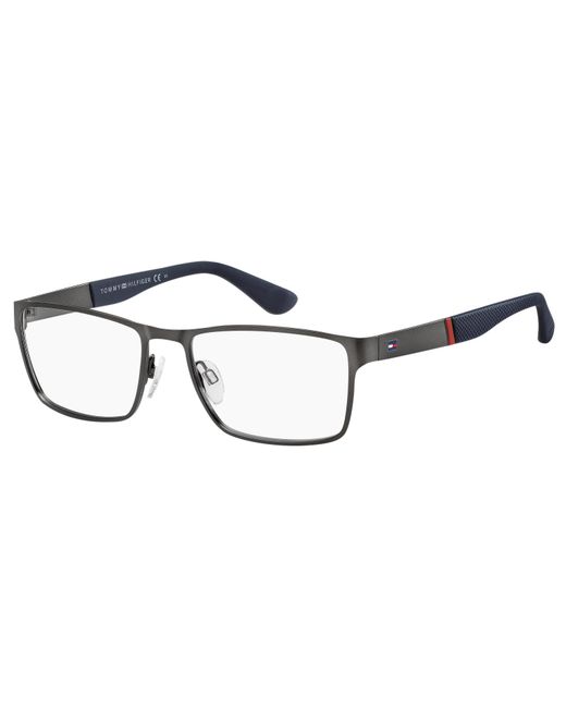 Tommy Hilfiger Black Th 1543 R80 Optical Frames Steel Squared for men