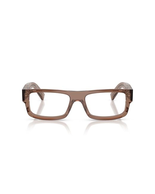 Prada Black Pr D06V 28I1O1 Optical Frames Acetate Transparent Squared Normal for men