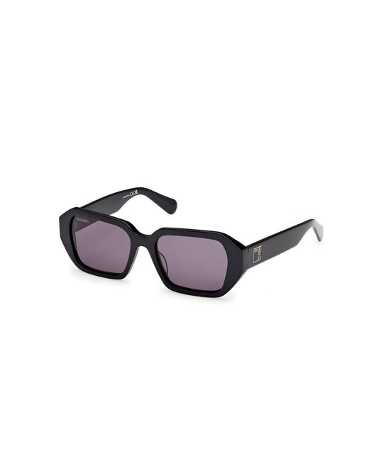 MAX&Co. Black Mo0126 01A Sunglasses Acetate Smoke Geometric Normal