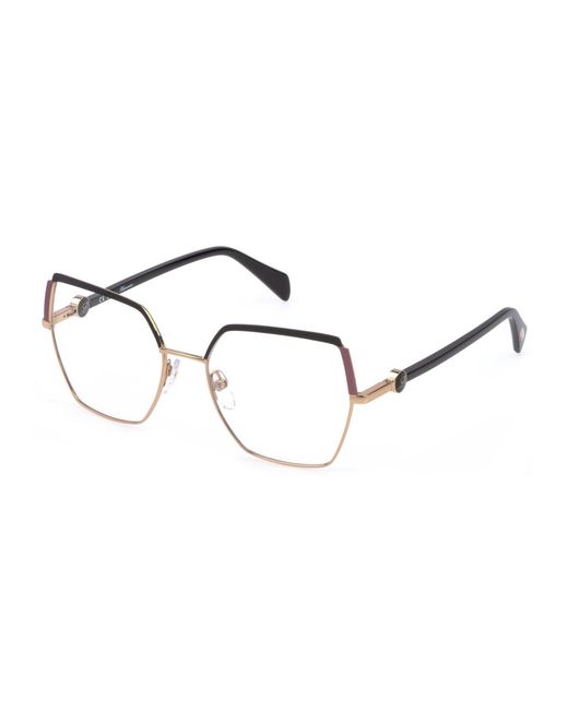Blumarine Black Vbm218 301 Optical Frames Metal Geometric