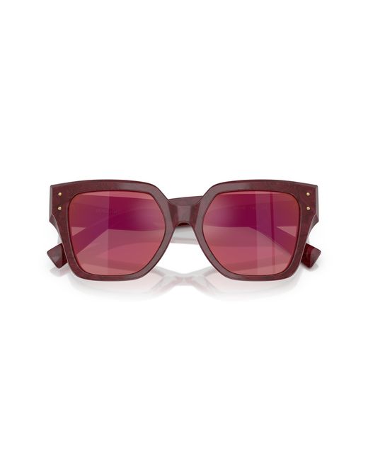 Dolce & Gabbana Black Dg4471 3442D0 Sunglasses Acetate Squared Mirrored