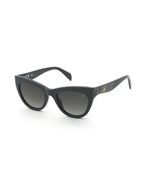 Blumarine Black Sbm904S 0Aau Sunglasses Acetate Smoke Cat Eye Normal Nuanced