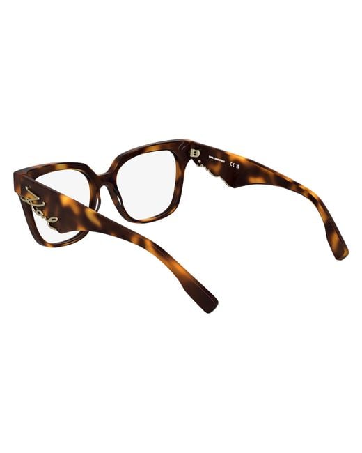 Karl Lagerfeld Black Kl6190 240 Optical Frames Acetate Squared Normal