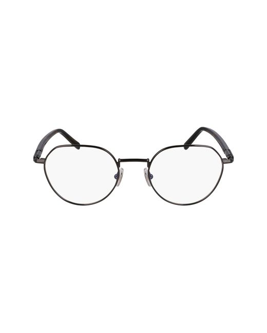 Ferragamo Black Sf2233 027 Optical Frames Acetate Round Normal