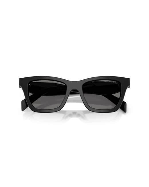 Prada Black Pr C07S 16K90T Sunglasses Acetate Butterfly Polarized