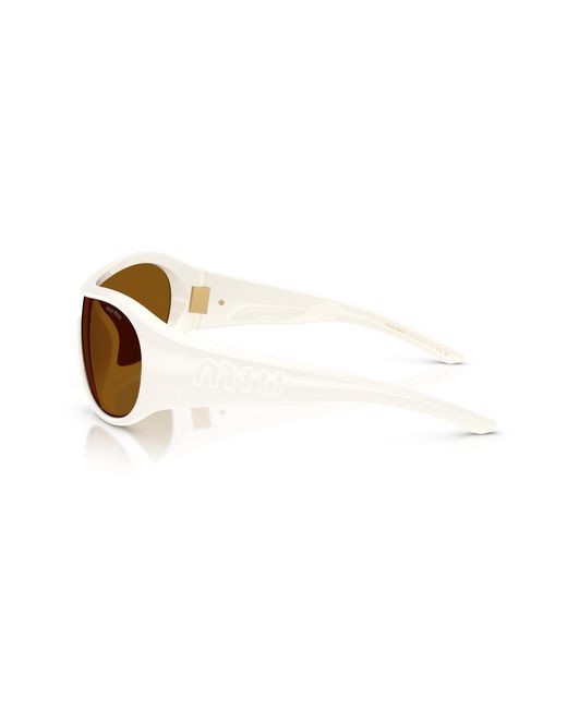 Miu Miu Black Mu B14Su 17K20V Sunglasses Injected Bronze Geometric Normal