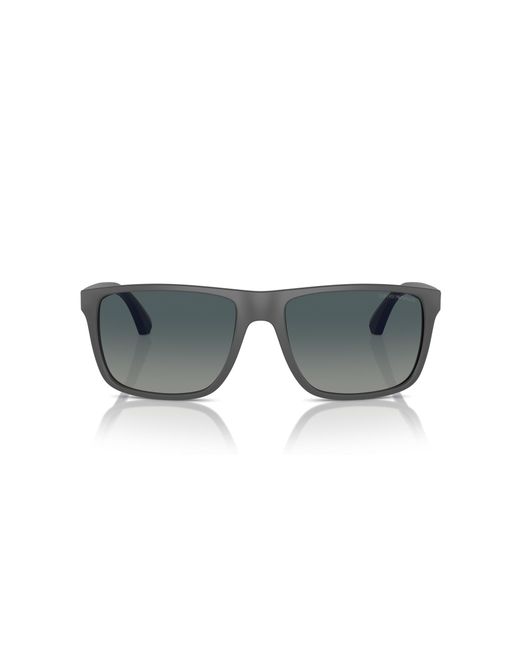 Emporio Armani Black Ea4033 50604U Sunglasses Injected Squared Polarized Shaded for men