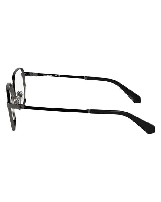 Calvin Klein Black Ckj25203 017 Optical Frames Metal Squared Normal