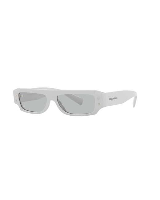 Dolce & Gabbana White Dg4458 341887 Sunglasses Acetate Squared Normal for men