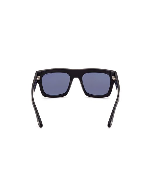 Tom Ford Black Ft0711-N Fausto 02A Sunglasses Acetate Squared Normal for men