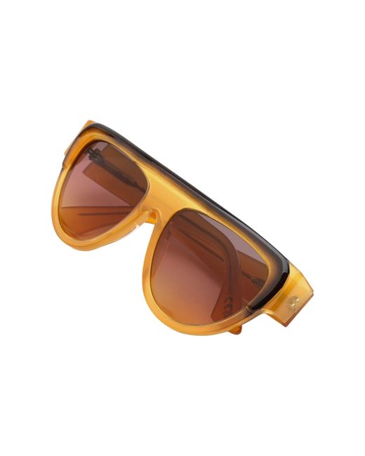 Marni Black 8Ak Ziruna Faded Tan Sunglasses Acetate Pilot Normal Nuanced