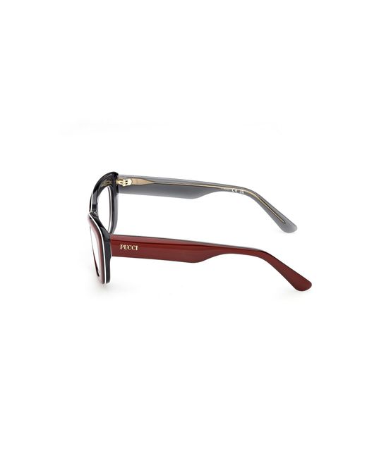 Emilio Pucci Black Ep5273 071 Optical Frames Acetate Round Normal