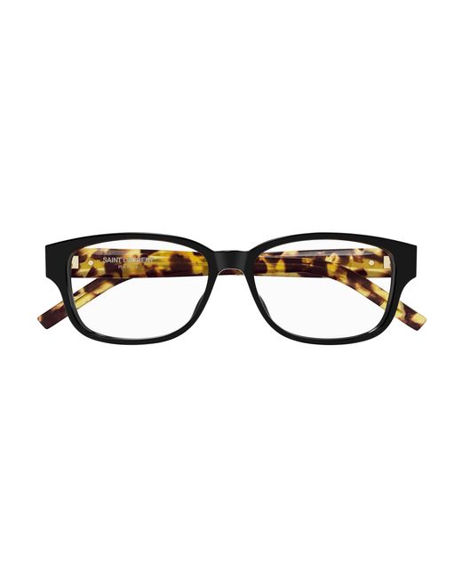 Saint Laurent Black Sl M149 010 Optical Frames Acetate Transparent Squared