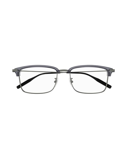 Montblanc Black Mb0318Oa 003 Optical Frames Acetate Transparent Round for men