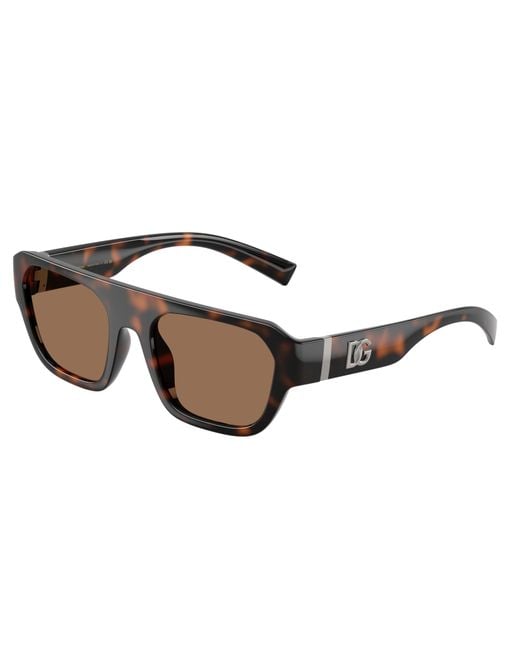 Dolce & Gabbana Black Dg6206 502/73 Sunglasses Injected Squared Normal for men