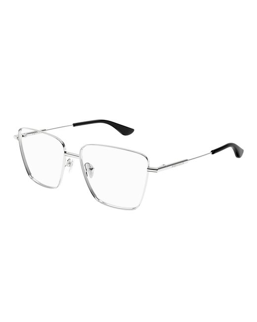 McQueen Black Am0503O 001 Optical Frames Metal Transparent Squared