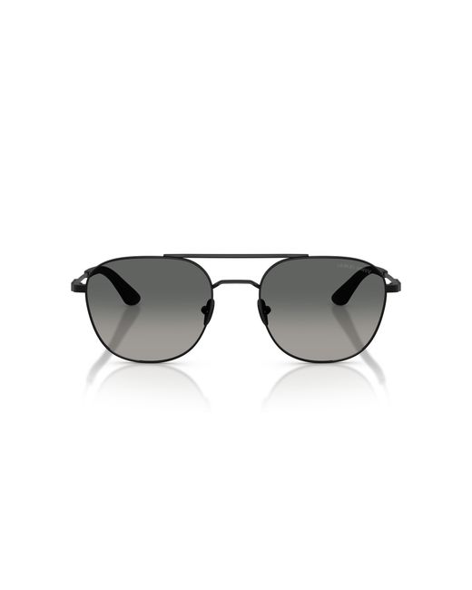 Giorgio Armani Black Ar6178 300171 Sunglasses Metal Squared Normal Shaded for men