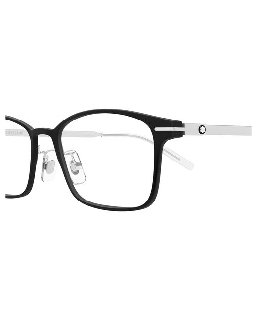 Montblanc Black Mb0449Oj 002 Optical Frames Transparent Squared for men