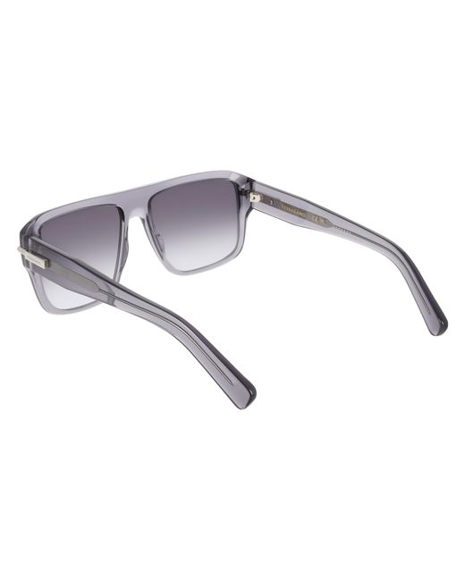 Ferragamo Black Sf2078Slbi 020 Sunglasses Acetate Squared Normal Shaded for men