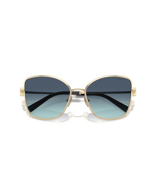 Tiffany & Co Black Tf3102B 62029S Sunglasses Metal Butterfly Normal Shaded