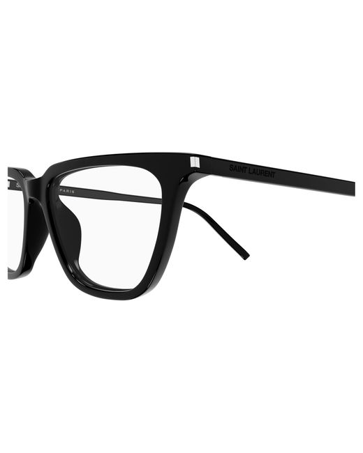 Saint Laurent Black Sl 889 Sulpice Thin Opt 001 Optical Frames Acetate Transparent Cat Eye
