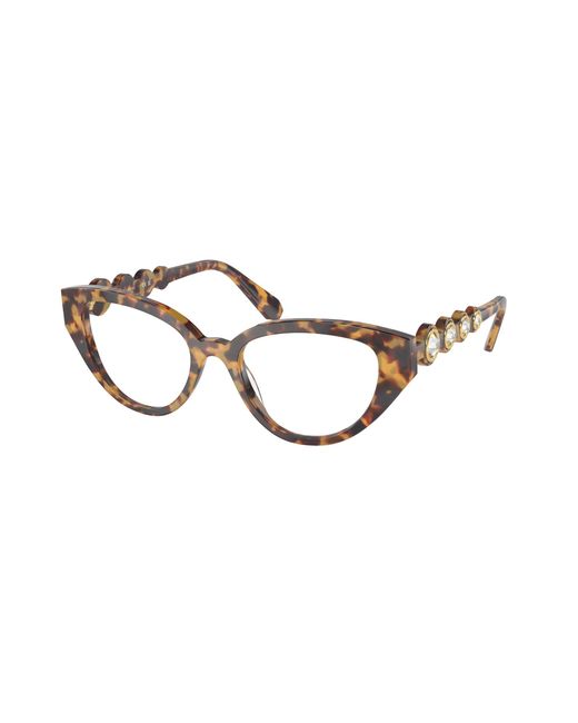 Swarovski Black Sk2024 1040 Optical Frames Acetate Geometric Normal