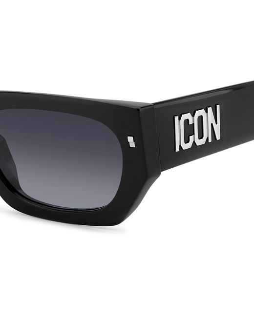 DSquared² Black Icon 0017/S 807/9O Sunglasses Acetate Squared Shaded