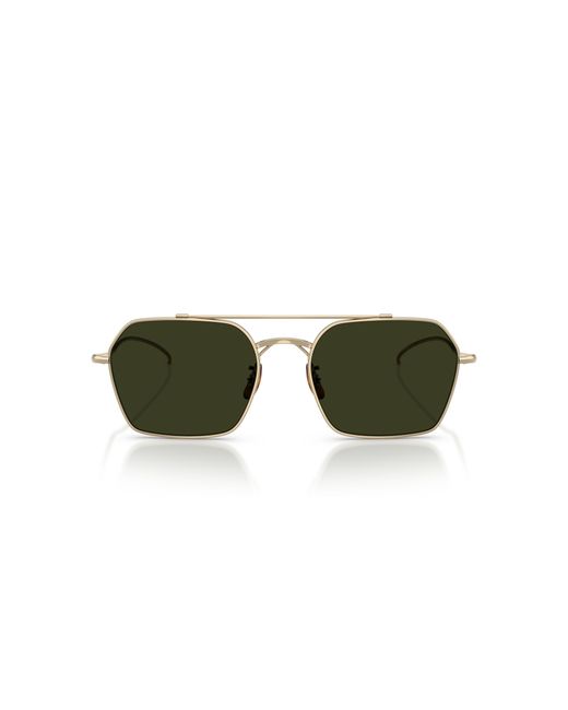 Oliver Peoples Green Ov1365St Tk-15 5035P1 Sunglasses Titanium G15 Geometric Polarized