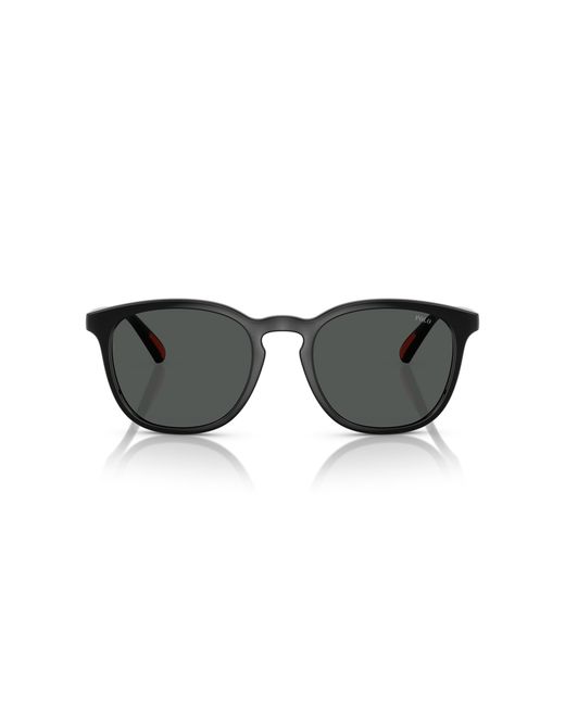 Polo Ralph Lauren Black Ph4222U 500187 Sunglasses Injected Round Normal for men