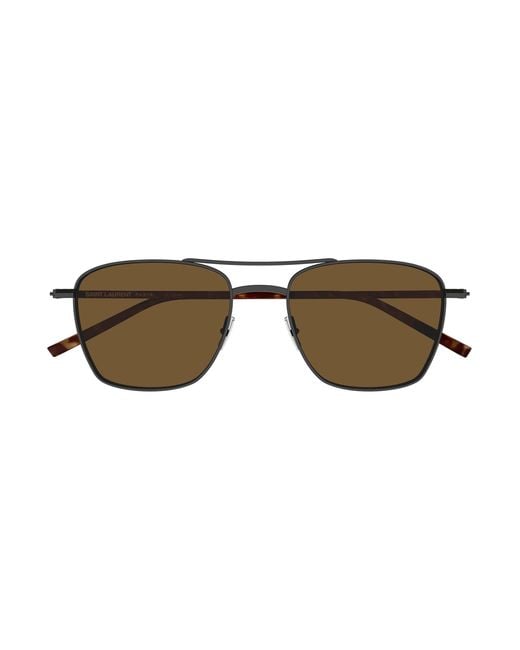 Saint Laurent Black Sl 866 004 Sunglasses Metal Pilot