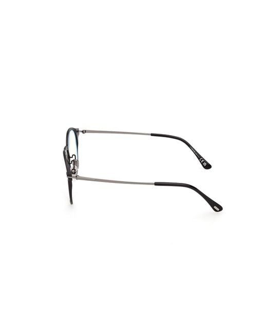 Tom Ford Black Ft6088-B 005 Optical Frames Metal Round Normal for men