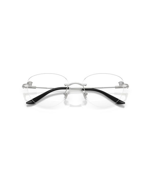 Versace Black Ve1305 1000 Optical Frames Metal Round Normal
