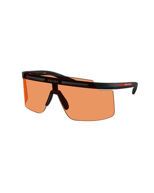 Prada Linea Rossa Black Ps B06S 1Bo90U Sunglasses Injected Squared Normal for men